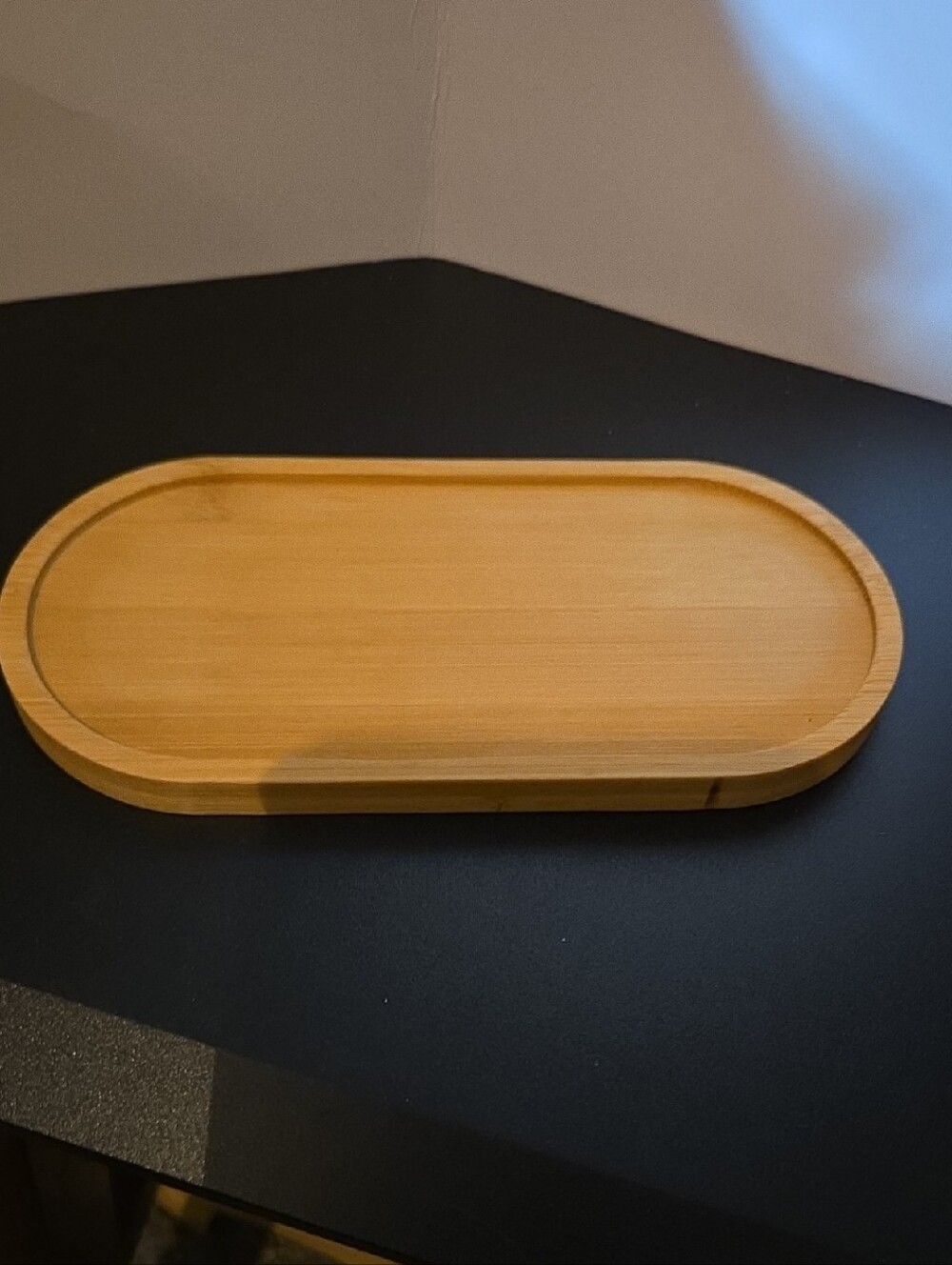 Oval Bamboo Serving Tray - Natural Wood, 6.6 In Long/( 2 Available)